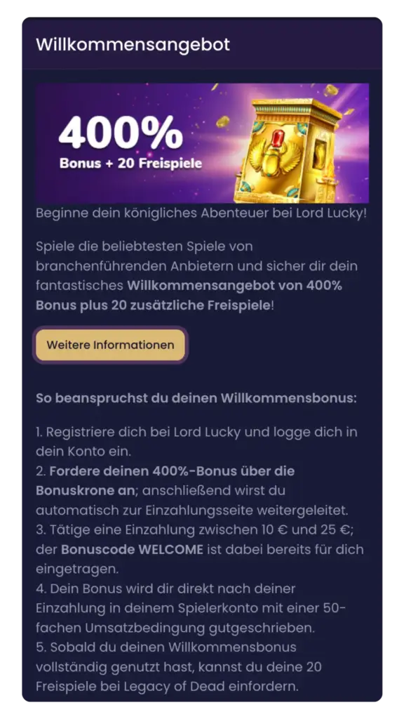 lord lucky promo code
