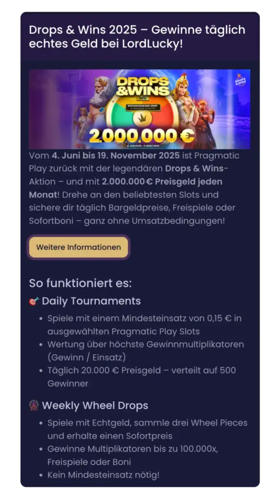 lordlucky bonus code